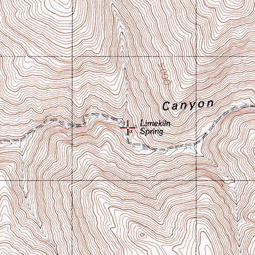 Topographic Map of Limekiln Spring, CA