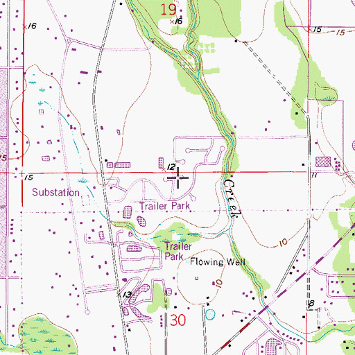 Topographic Map of River Trails Mobile Home Park, FL