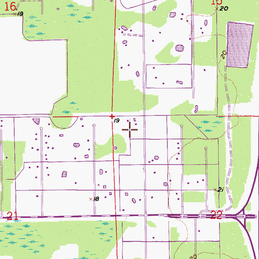 Topographic Map of Blessed Pope John XXIII Catholic Church, FL