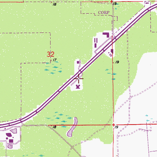 Topographic Map of Christ Community Church of Fort Myers, FL