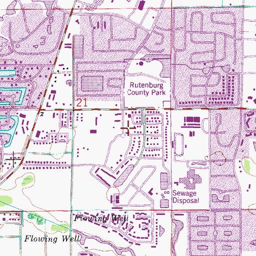 Topographic Map of Church of Christ of Southside, FL