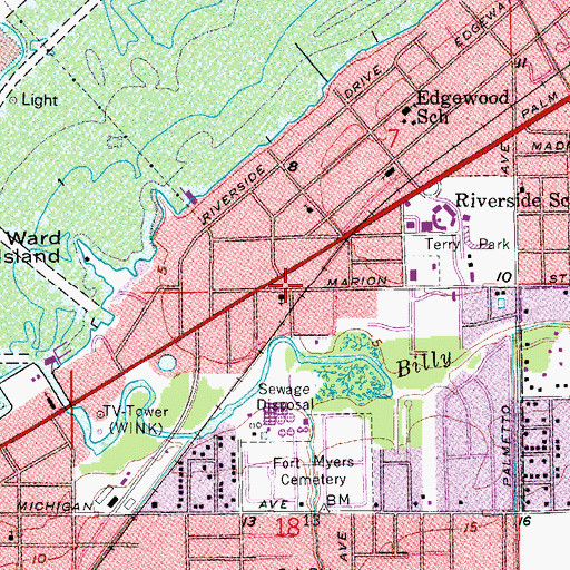 Topographic Map of Church of God of Prophecy, FL