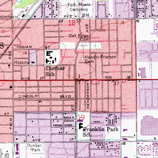Topographic Map of Church of the Living God, FL