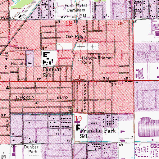 Topographic Map of Cornerstone Christian Center, FL