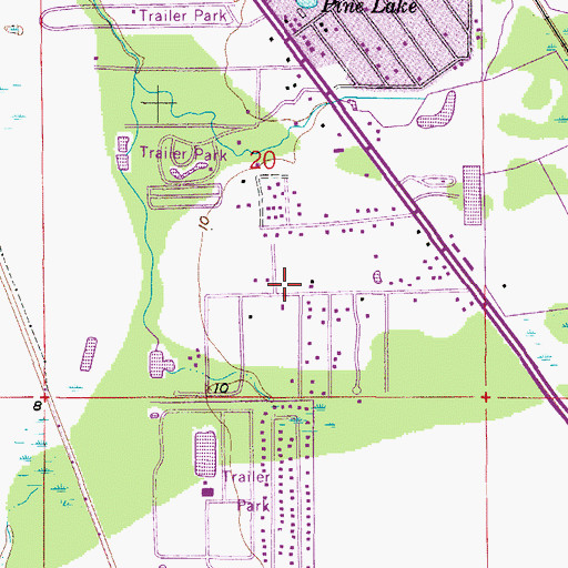 Topographic Map of Cross Way Baptist Church, FL