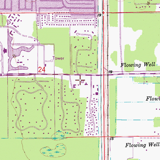 Topographic Map of Crown of Life Lutheran Church, FL