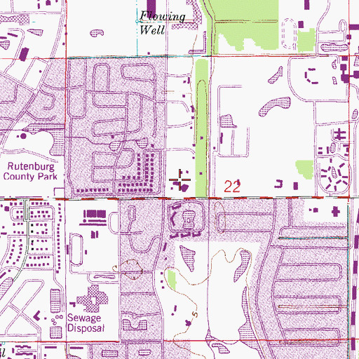 Topographic Map of Cypress Lake United Methodist Church, FL