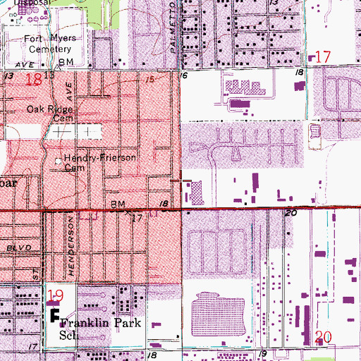 Topographic Map of Fellowship Church of God in Christ, FL
