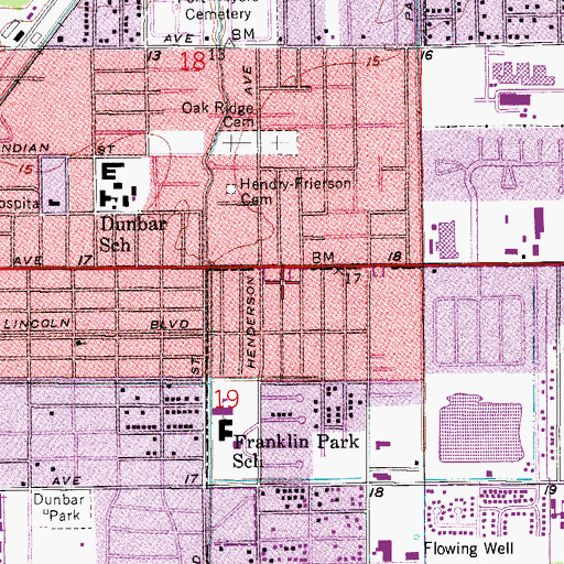 Topographic Map of Fire Baptized Holiness Church, FL