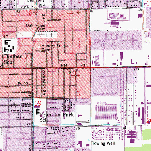 Topographic Map of House of God Saints in Christ Freewill Holiness Church, FL