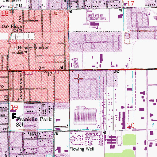 Topographic Map of House of Prayer Apostolic Church of God, FL