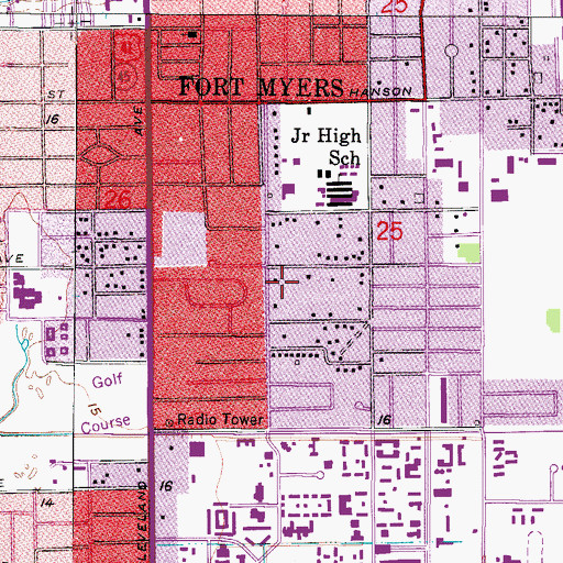 Topographic Map of Islamic Center of Southwest Florida, FL