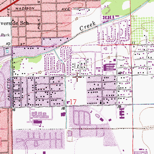 Topographic Map of Jesus Christ Outreach Center, FL
