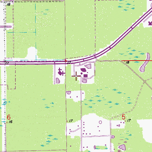 Topographic Map of Korean - American Baptist Church of Fort Myers, FL