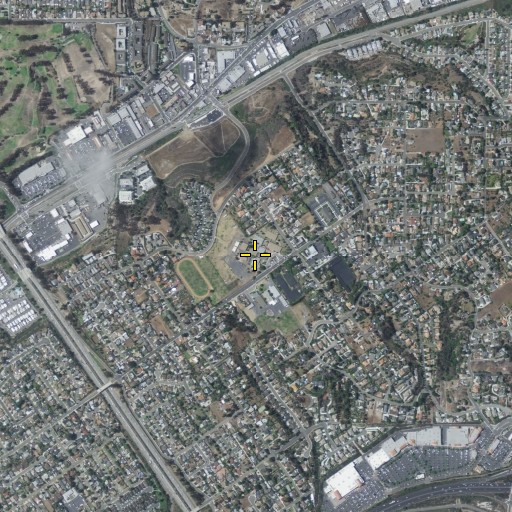Aerial/Satellite Image of Lincoln Middle School, CA