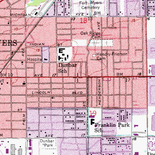 Topographic Map of Mount Sinai Primitive Baptist Church, FL