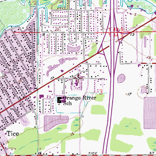 Topographic Map of Russell Park Baptist Church, FL