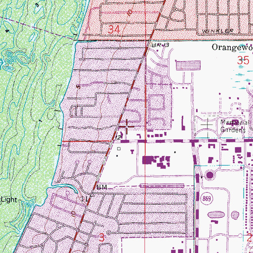 Topographic Map of Saint Hilary's Episcopal Church, FL