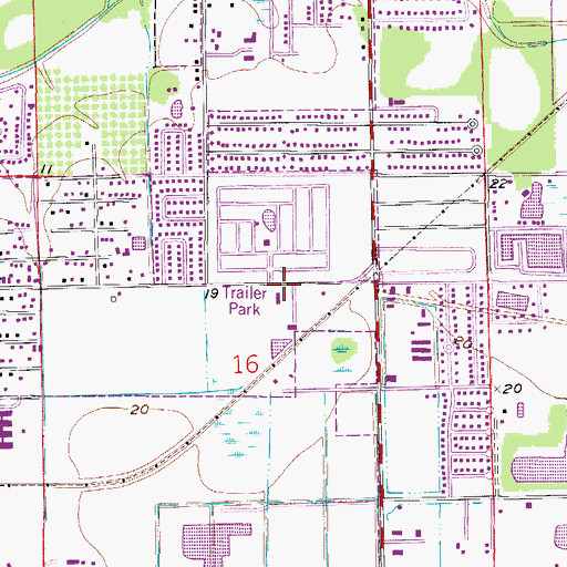 Topographic Map of Tabernacle Christian Church, FL