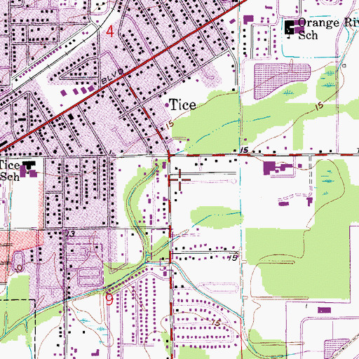 Topographic Map of Zion Hill Baptist Church, FL