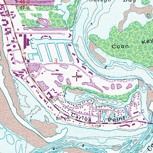 Topographic Map of Fairwinds Golf Course, FL