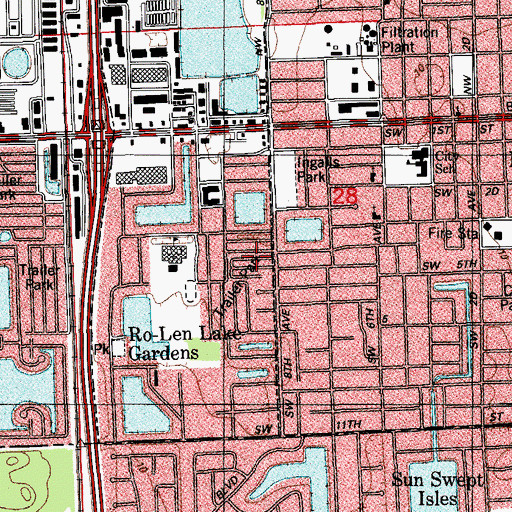 Topographic Map of Home Mobile Home Park, FL