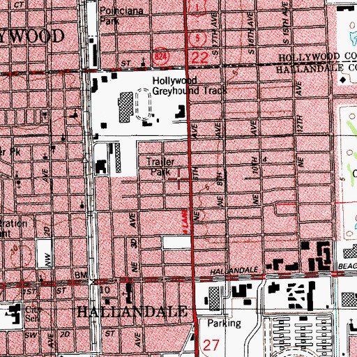 Topographic Map of S S Mobile Park, FL