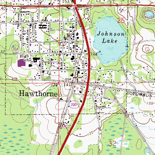 Topographic Map of Kingdom Hall of Jehovahs Witnesses, FL