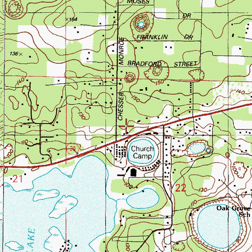 Topographic Map of Zion Hill Seventh Day Adventist Church, FL