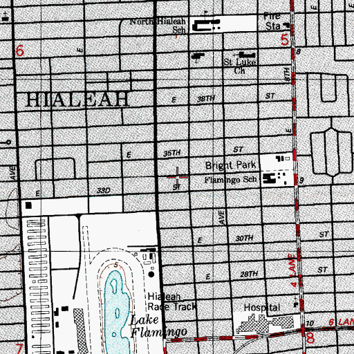 Topographic Map of Hialeah Trailer Park, FL