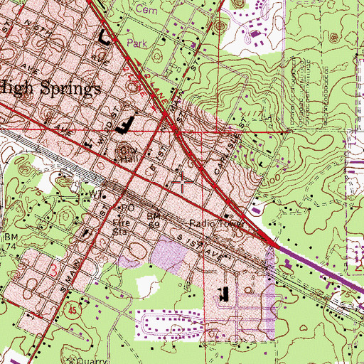 Topographic Map of Christian Family Worship Center, FL
