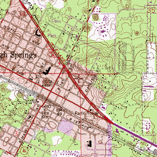 Topographic Map of First Church of the Nazarene, FL