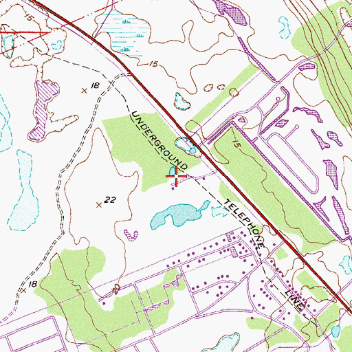 Topographic Map of Twin Rivers Mobile Home Park, FL