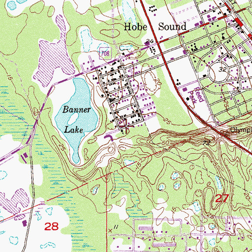 Topographic Map of New Allen Temple Church, FL