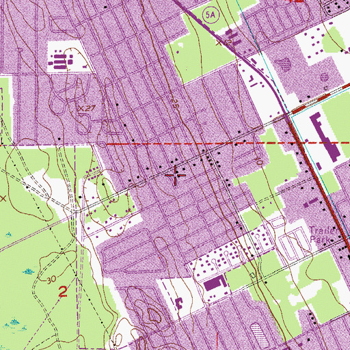 Topographic Map of Hillside Trailer Park, FL