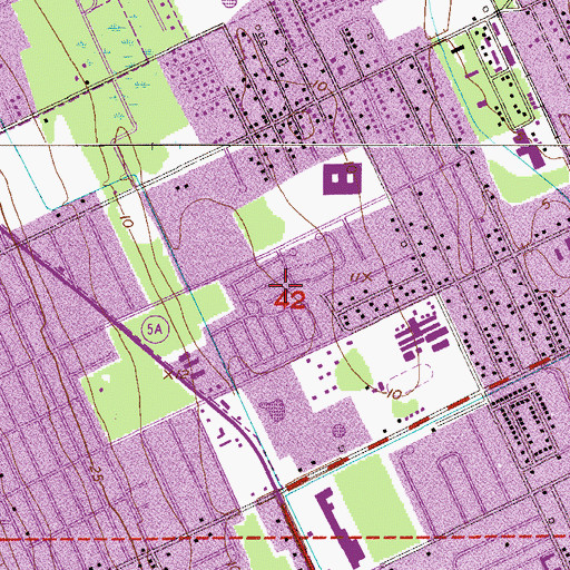 Topographic Map of Holly Forest Estates Mobile Home Park, FL