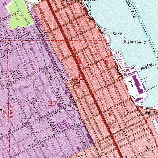 Topographic Map of Ashland Mobile Home Park, FL