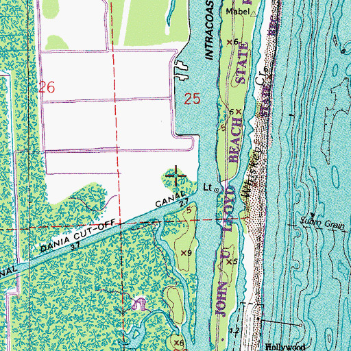 Topographic Map of Port Everglades Authority Berths 33A 33B and 33C, FL