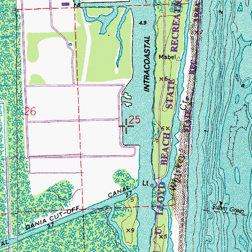 Topographic Map of Port Everglades Berths 30 and 31 and 32, FL