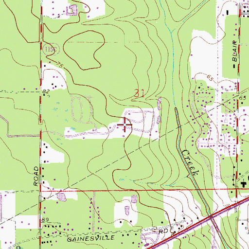 Topographic Map of Clayton Estates Mobile Home Park, FL