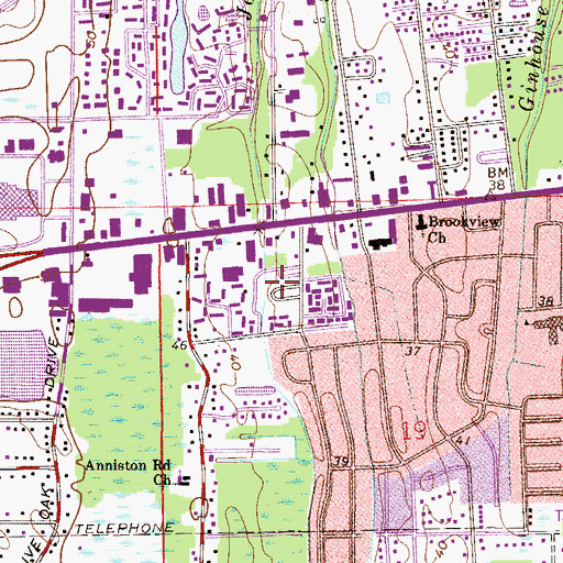 Topographic Map of Ponce De Leon Mobile Home Park, FL