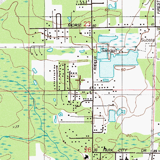 Topographic Map of Shawn Lane Mobile Home Park, FL