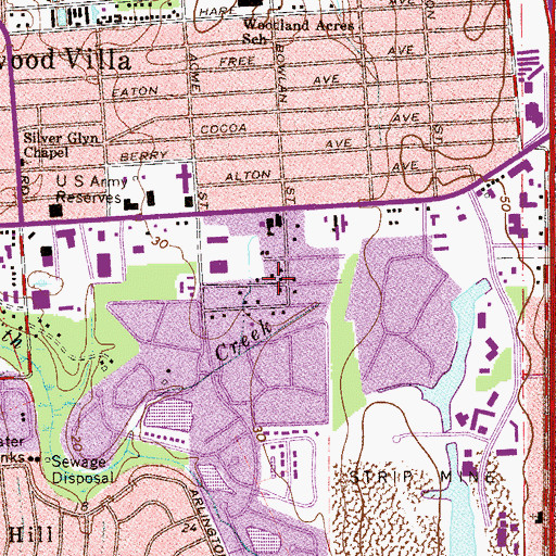 Topographic Map of Sundown Estates Mobile Home Park, FL