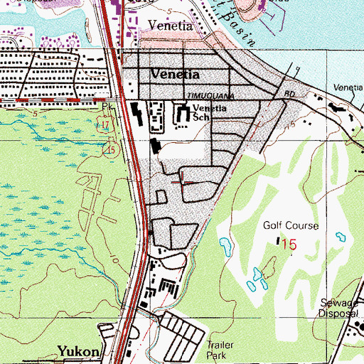 Topographic Map of Trailer Terrace Mobile Home Park, FL