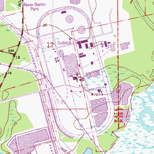 Topographic Map of Northside Generating Power Plant, FL