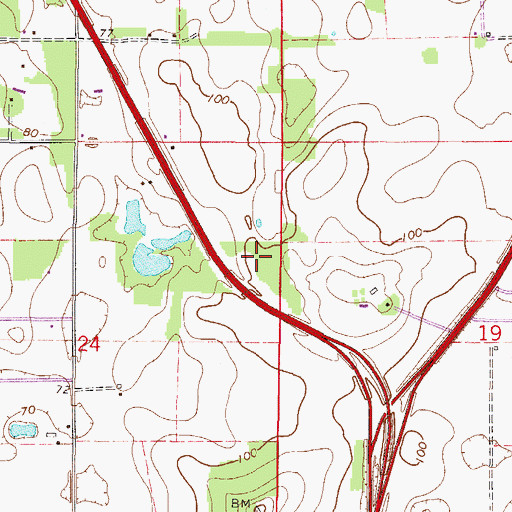 Topographic Map of Town and Country Baptist Church, FL