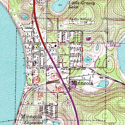 Topographic Map of Minneola Court Mobile Home Park, FL