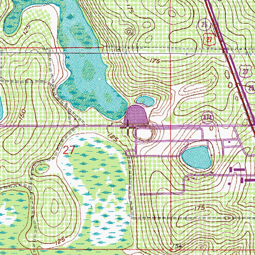 Topographic Map of Chapel Baptist Church, FL