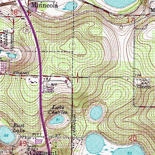 Topographic Map of Citrus Heights Church of the Nazarene, FL