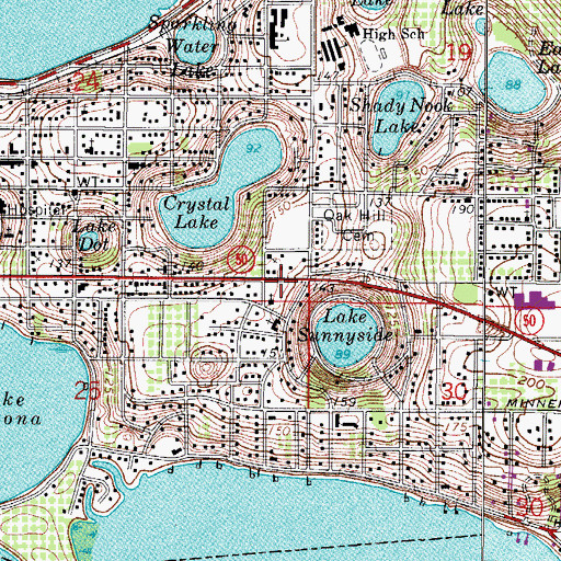 Topographic Map of South Lake Presbyterian Church, FL